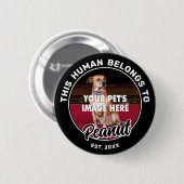 Uw Dog Photo Pin-Back Button (Voorkant /achterkant)