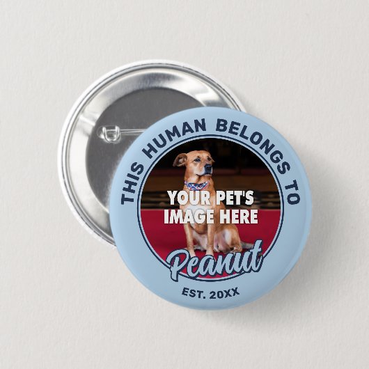 Uw Dog Photo Pin-Back Button (Voorkant /achterkant)