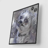 Uw Doggy FOTO en de NAAM Persoonlijke Klok (Hoek)