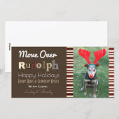 Uw Dogs-kerstrendierfoto met verticale foto Feestdagenkaart (Voorkant / Achterkant)