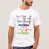 Uw douanenaam of teksttypografie t-shirt (Voorkant)