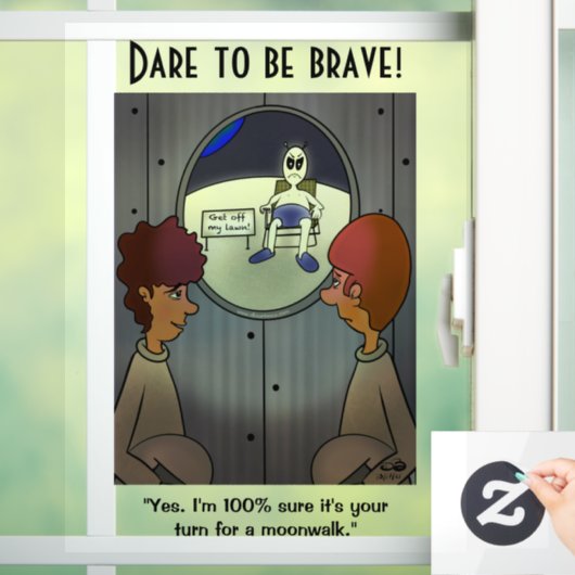 Uw draai voor een moonwalk raamsticker (Huis)