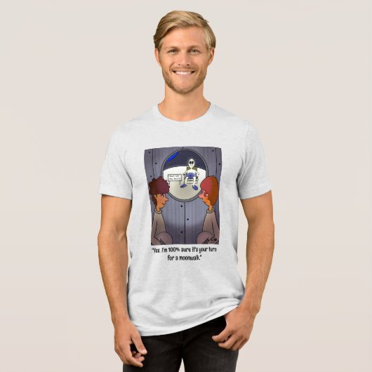 Uw draai voor een moonwalk Tri-Blend shirt (Voorkant volledig)