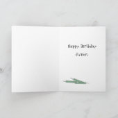 Uw drie Junior Blue Trim Birthday Kaart (Binnen)