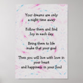 Uw dromen inspirerend poster (Voorkant)