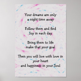 Uw dromen inspirerend poster