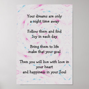 Uw dromen inspirerend poster