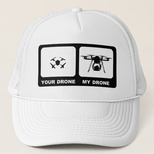 UW DRONE / MIJN DRONE White Trucker Pet (Voorkant)