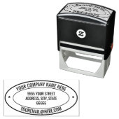 Uw e-mailadres Oval Self-inking Stamp Sjabloon Zelfinktende Stempel (In situ)
