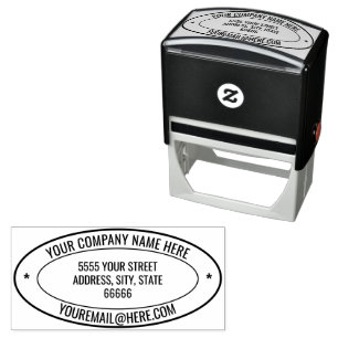 Uw e-mailadres Oval Self-inking Stamp Sjabloon Zelfinktende Stempel