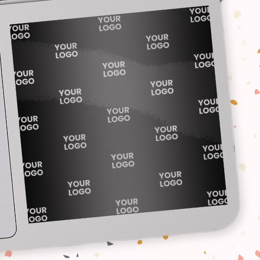 Uw eenvoudige herhalende Logo | Transparant & Zwar Sticker