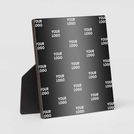 Uw eenvoudige herhalende Logo | Verloop zwart en g Fotoplaat (Voorkant)