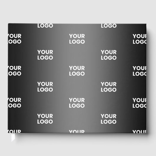 Uw eenvoudige herhalende Logo | Verloop zwart en g Gastenboek (Voorkant)