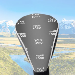 Uw eenvoudige herhalende Logo Verloop zwart en g Golfheadcover