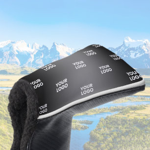 Uw eenvoudige herhalende Logo Verloop zwart en g Golfheadcover