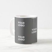 Uw eenvoudige herhalende Logo | Verloop zwart en g Koffiemok (Voorkant links)