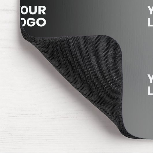 Uw eenvoudige herhalende Logo | Verloop zwart en g Muismat (Hoek)