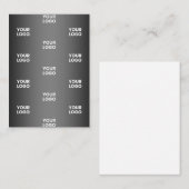 Uw eenvoudige herhalende Logo | Verloop zwart en g Notitiekaartje (Voorkant / Achterkant)