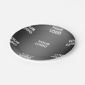 Uw eenvoudige herhalende Logo | Verloop zwart en g Papieren Bordje (Gekanteld)