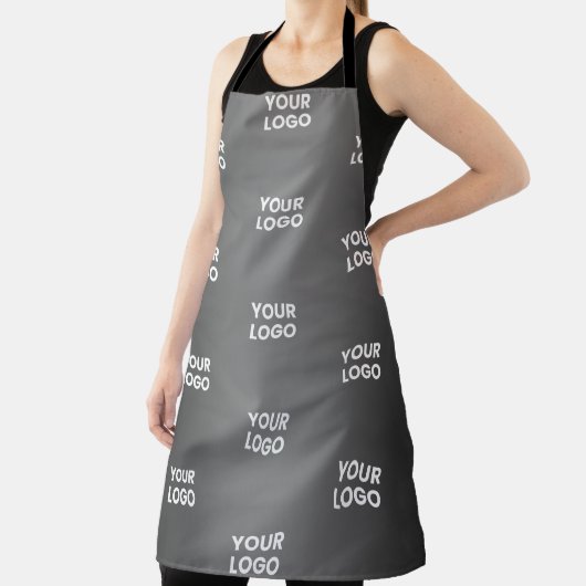 Uw eenvoudige herhalende Logo | Verloop zwart en g Schort (Insitu)