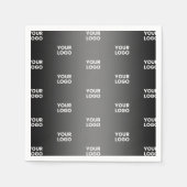 Uw eenvoudige herhalende Logo | Verloop zwart en g Servet (Voorkant)