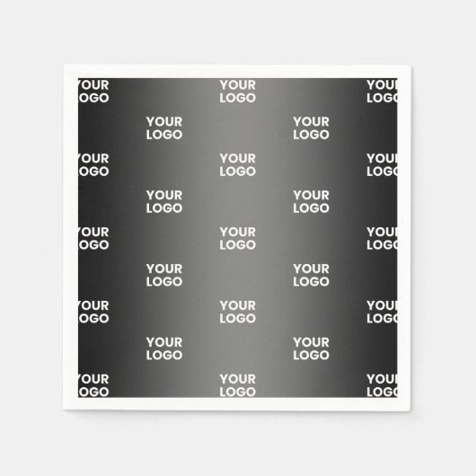Uw eenvoudige herhalende Logo | Verloop zwart en g Servet (Voorkant)
