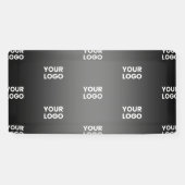 Uw eenvoudige herhalende Logo | Verloop zwart en g Spandoek (Horizontaal)