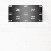 Uw eenvoudige herhalende Logo | Verloop zwart en g Spandoek (Insitu)