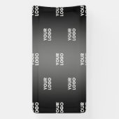 Uw eenvoudige herhalende Logo | Verloop zwart en g Spandoek (Verticaal)