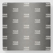 Uw eenvoudige herhalende Logo | Verloop zwart en g Stenen Onderzetter (Voorkant)