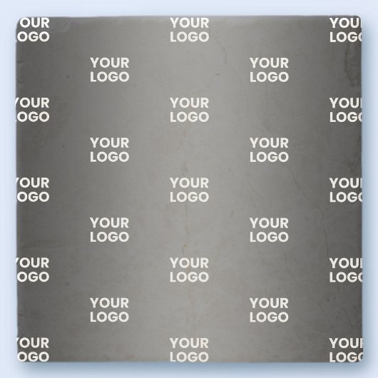 Uw eenvoudige herhalende Logo | Verloop zwart en g Stenen Onderzetter