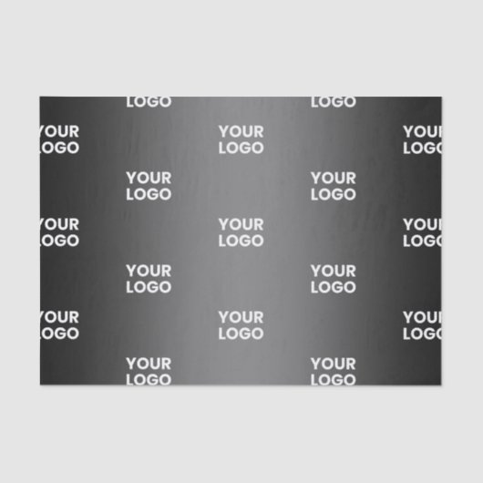 Uw eenvoudige herhalende Logo | Verloop zwart en g Tissuepapier (Voorkant)