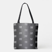 Uw eenvoudige herhalende Logo | Verloop zwart en g Tote Bag (Achterkant)