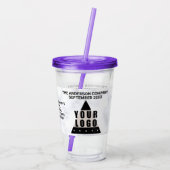 Uw eenvoudige, moderne Logo Acryl Drinkbeker (Achterkant)