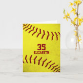 uw eenvoudige softbalgroet van het douanebericht kaart (Gele Bloem)