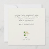 Uw eerste bloemenfoto Moederdag Flat Kaart (Achterkant)