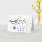 'Uw eerste huis', dat in het wenskaart van paren r Kaart (Gele Bloem)