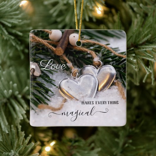 Uw eerste kerstfeest samen keramisch ornament (Boom)