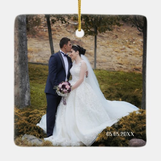 Uw eerste kerstfeest samen keramisch ornament (Achterkant)