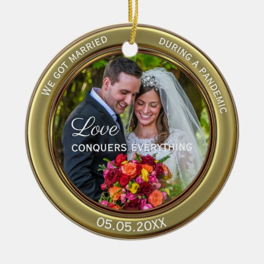 Uw eerste kerstfeest samen keramisch ornament (Voorkant)