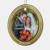 Uw eerste kerstfeest samen keramisch ornament (Links)