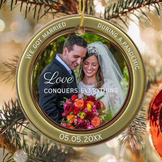 Uw eerste kerstfeest samen keramisch ornament