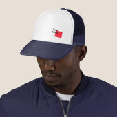 Uw eerste monogram Navy Blue Trucker Pet (In situ)
