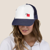 Uw eerste monogram Navy Blue Trucker Pet (In situ)
