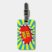 Uw eigen aangepaste komische Bagagelabel (Voorkant verticaal)