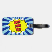 Uw eigen aangepaste komische Bagagelabel (Achterkant horizontaal)