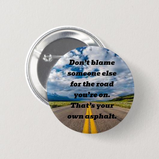 Uw eigen asfalt Button (Voorkant /achterkant)