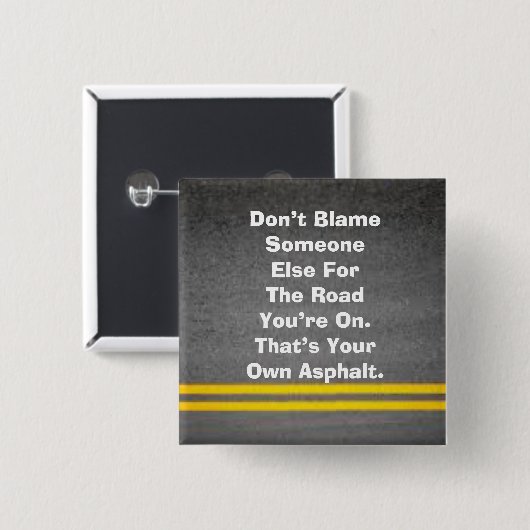 Uw eigen asfalt Button (Voorkant /achterkant)