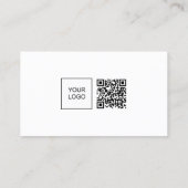 Uw Eigen Bedrijfslogo QR Code Elegante Sjabloon Visitekaartje (Achterkant)