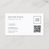 Uw Eigen Bedrijfslogo QR Code Elegante Sjabloon Visitekaartje (Voorkant)